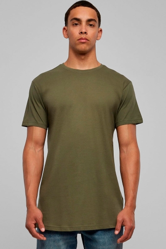 Shaped Long Tee Olive