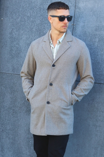 TOMMY WOOL COAT Greige