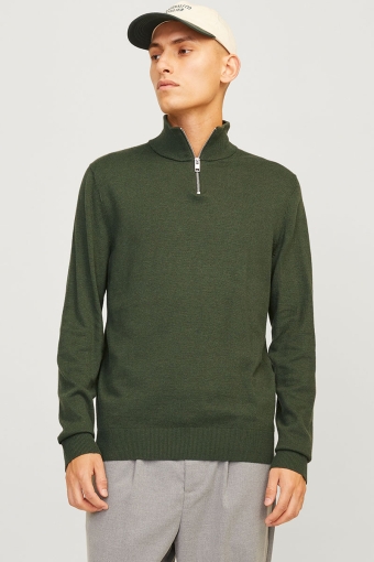 Emil Knit Half Zip Kombu Green