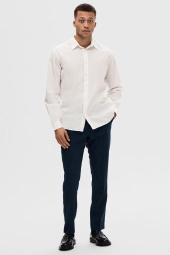 Slim New Linen Shirt LS White