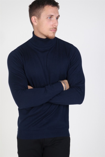 EMIL KNIT ROLL NECK Navy Blazer