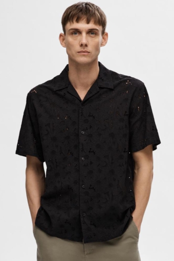 Relax Jax Shirt SS Broderie Black