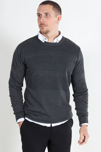 Hannes Cotton knit Charcoal Mix