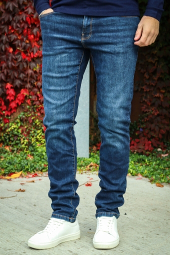 Loom Slim D. Blue 6749 Jeans Dark Blue Denim