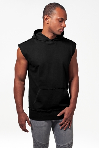 Open Edge Sleeveless Hoody Black