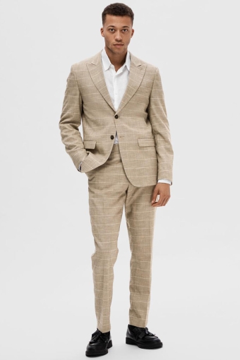 Oasis Linen Check Blazer Sand