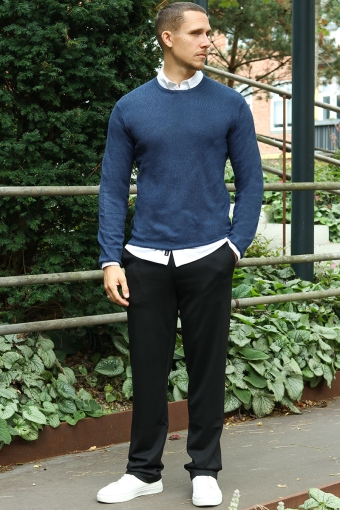 GREYSON CREW KNIT Navy Mix