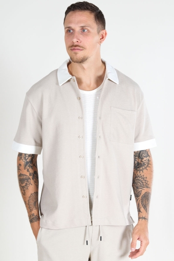 Mabon Relax Emb SS Shirt Silver Lining