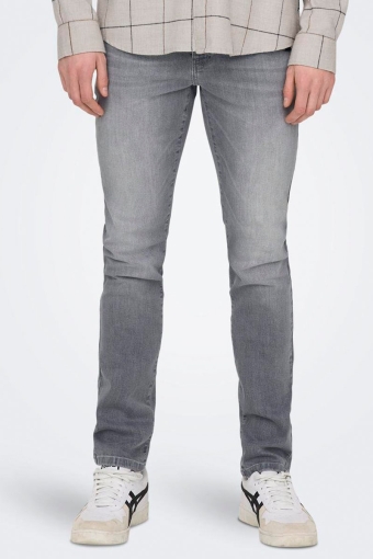 Loom Slim One Denim Jeans Light Grey Denim