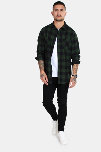 Checked Flanell Overhemd Black/Forest