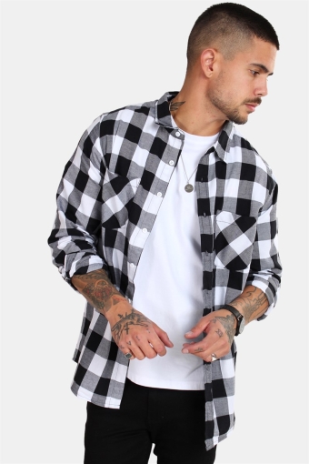 Checked Flanell Overhemd Black/White