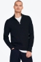 ONLY & SONS PHIL COTTON HALF ZIP KNIT Dark Navy