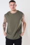 Urban Classics Open Edge Sleeveless Tee Olive