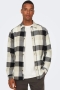 ONLY & SONS GUDMUND LS CHECK SHIRT Star White