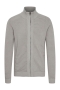 Solid Valencia Knit Full  Zip Light Grey Melange