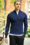 JEFF FRANKIE HALF ZIP KNIT Navy