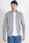 Solid Valencia Knit Full  Zip Light Grey Melange